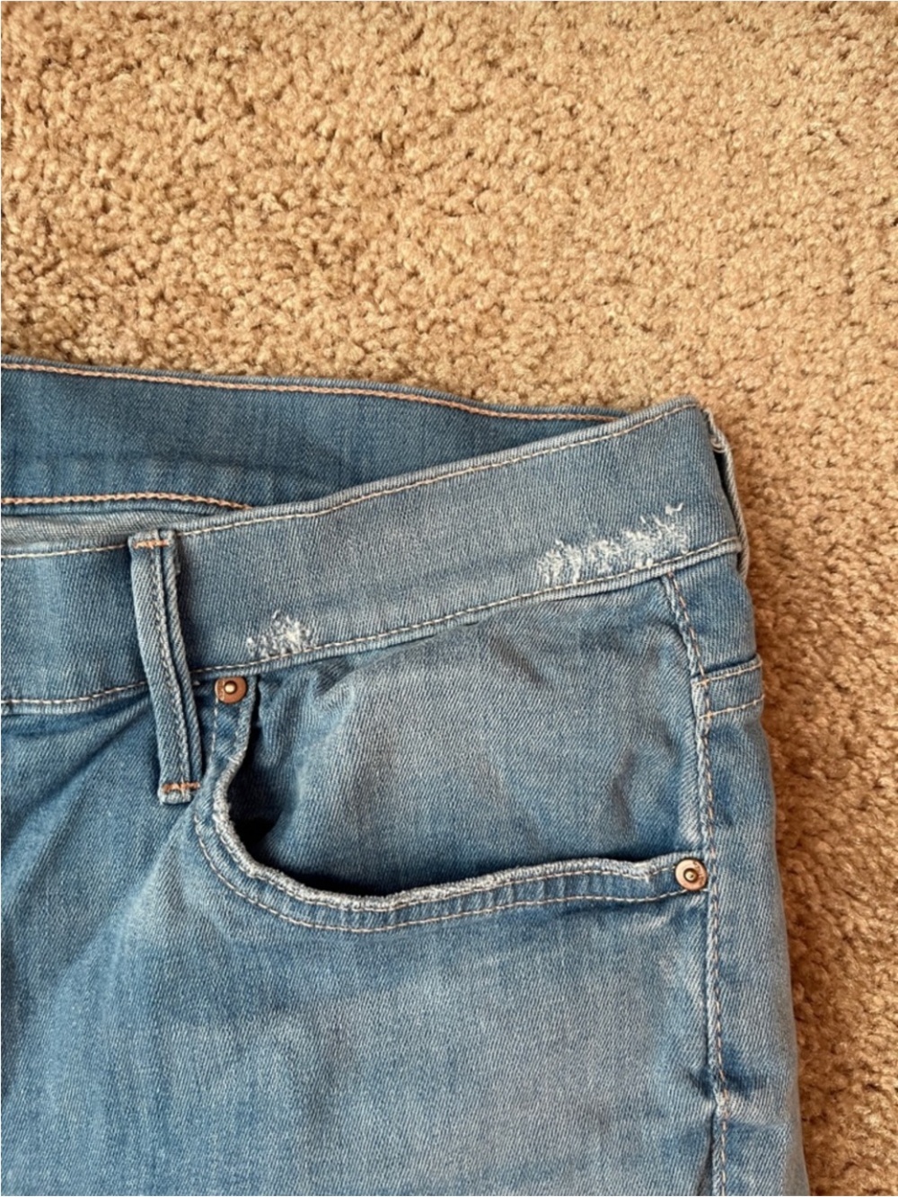 MOTHER Light Wash Cuffed Denim Shorts - Picture 7 of 9
